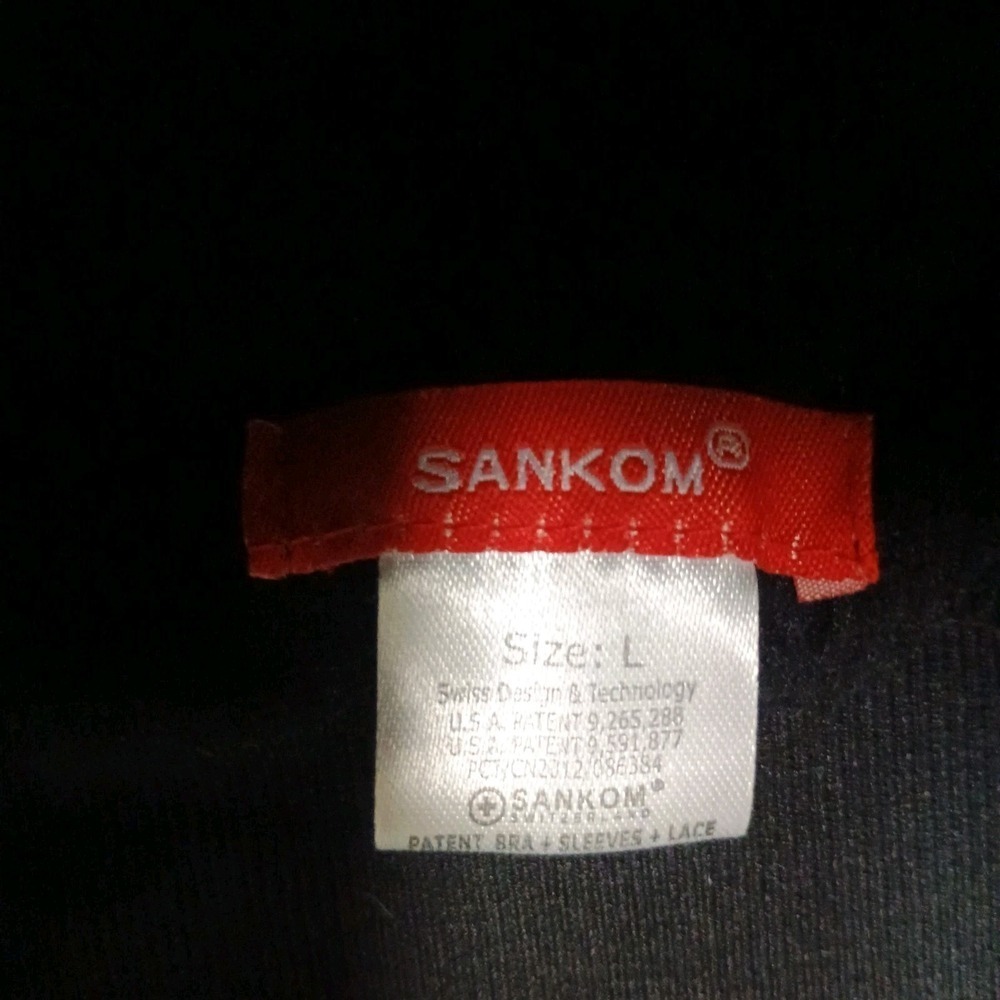Sankom Black Lace Wireless Posture Comfort Bra With Sleeves Large - Picture 3 of 4